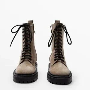 【MASSIMO DUTTI】 Lace Up Flat Shoes /追跡付 MASSIMO DUTTI Flat Lace-Up Shoes in White | Lyst UK